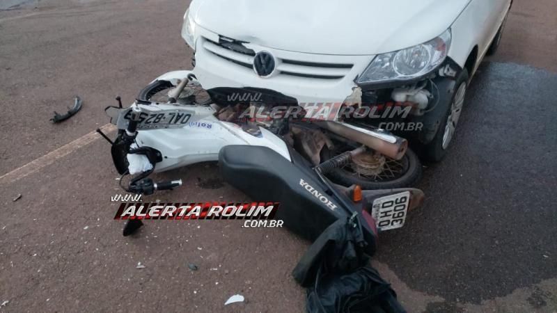 Motociclista fica ferido ao ser atingido por carro que trafegava pela contramão em Rolim de Moura Motociclista fica ferido ao ser atingido por carro que trafegava pela contramão em Rolim de Moura