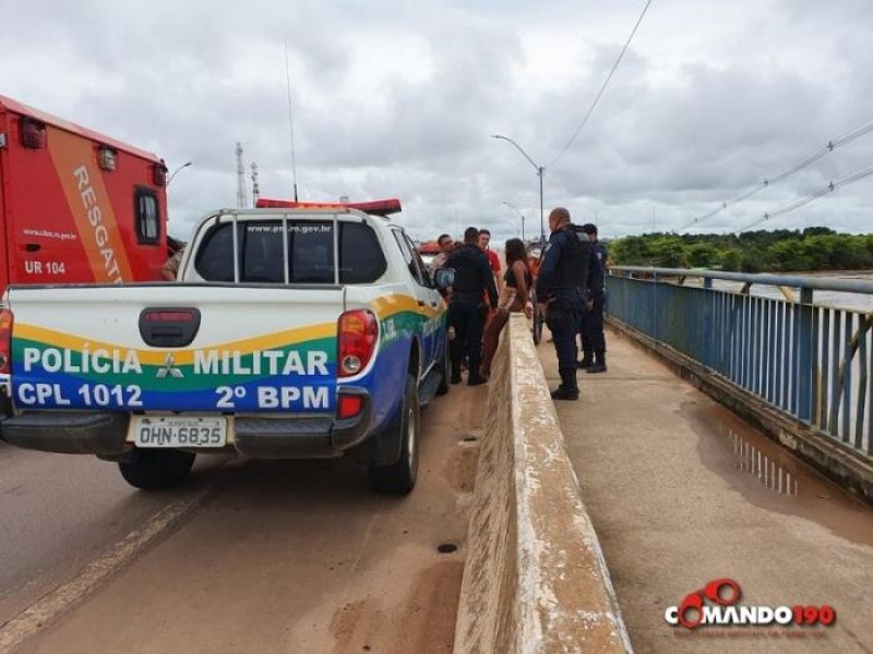 Garotas gravam vídeo em tom de brincadeira e mobilizam PM e Corpo de Bombeiro após tentar pular de ponte em Ji-Paraná