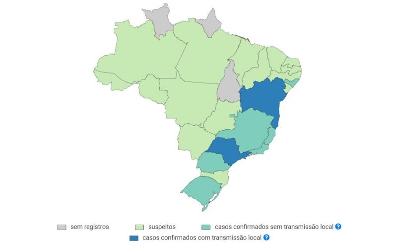 Quase 80 casos de coronavírus já foram confirmados no Brasil Quase 80 casos de coronavírus já foram confirmados no Brasil