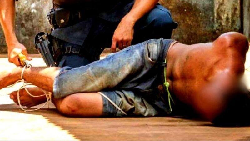 Ladrão cai do telhado durante roubo a residência e é amarrado pela vítima em Porto Velho