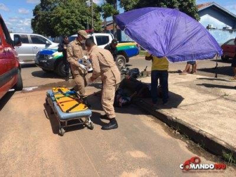 Acidente deixa casal gravemente ferido em Ji-Paraná Acidente deixa casal gravemente ferido em Ji-Paraná