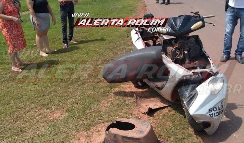 Motociclista fica ferido ao ser atingido por caminhão na RO-010, em Rolim de Moura