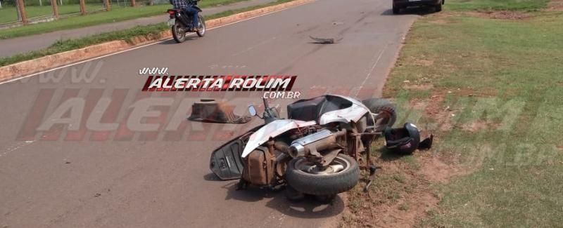 Motociclista fica ferido ao ser atingido por caminhão na RO-010, em Rolim de Moura