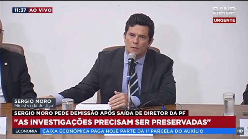 Sergio Moro faz pronunciamento anunciando sua saída do governo Bolsonaro; Veja ao vivo Sergio Moro faz pronunciamento anunciando sua saída do governo Bolsonaro; Veja ao vivo