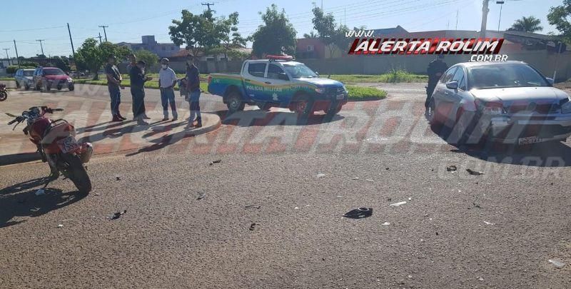 Segundo acidente na manhã desta quarta-feira em Rolim de Moura deixa motociclista ferido