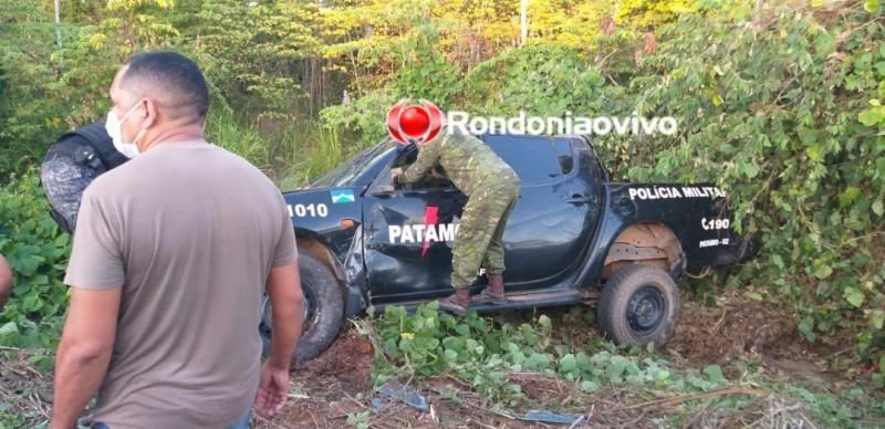 Viatura da PM se envolve em grave acidente na BR-425 em Nova Mamoré Viatura da PM se envolve em grave acidente na BR-425 em Nova Mamoré