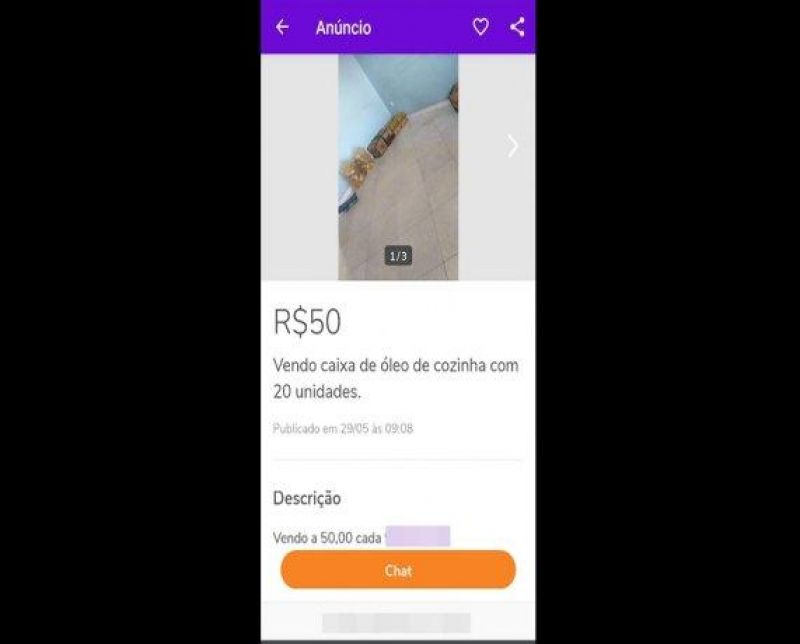 Caixas de óleo são colocadas à venda na OLX em Porto Velho após saque a caminhão tombado Caixas de óleo são colocadas à venda na OLX em Porto Velho após saque a caminhão tombado