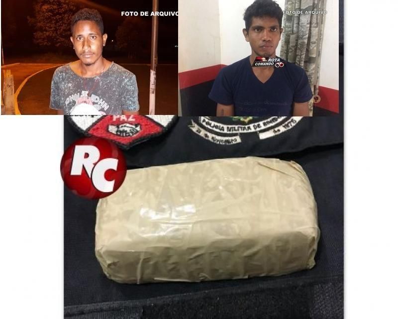 Dupla é presa com pasta base de cocaína na BR-429, em São Francisco Dupla é presa com pasta base de cocaína na BR-429, em São Francisco