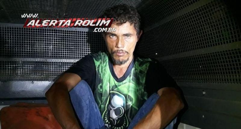 Acusado de roubo é preso pela Polícia Militar e Polícia Civil, em Rolim de Moura