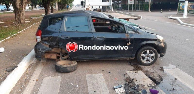Motorista inabilitado provoca capotamento em Porto Velho Motorista inabilitado provoca capotamento em Porto Velho