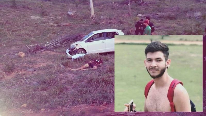 Jovem morre após ser arremessado de carro durante capotamento na zona rural de Guajará-Mirim