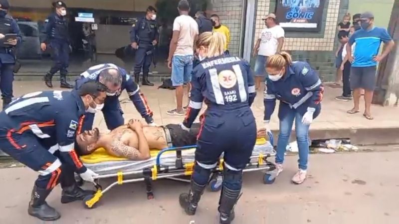 Homem sofre tentativa de homicídio no centro de Porto Velho Homem sofre tentativa de homicídio no centro de Porto Velho