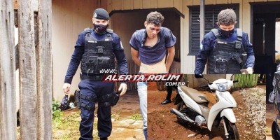 Polícia prende suspeito de roubar motoneta Biz em Rolim de Moura