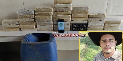 Polícia prende suspeito e apreende 40Kg de drogas em Alta Floresta; veja o vídeo
