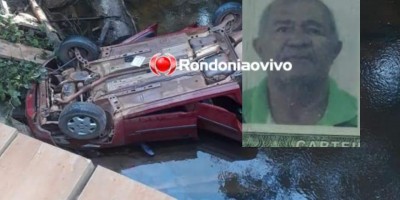 Idoso morre após capotar carro e cair dentro de rio em distrito de Porto Velho