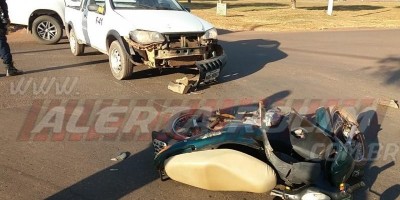 Acidente deixa condutor de moto ferido em Rolim de Moura
