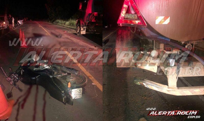 Motociclista morre e mulher fica gravemente ferida em acidente na RO-383 entre Rolim de Moura e Santa Luzia