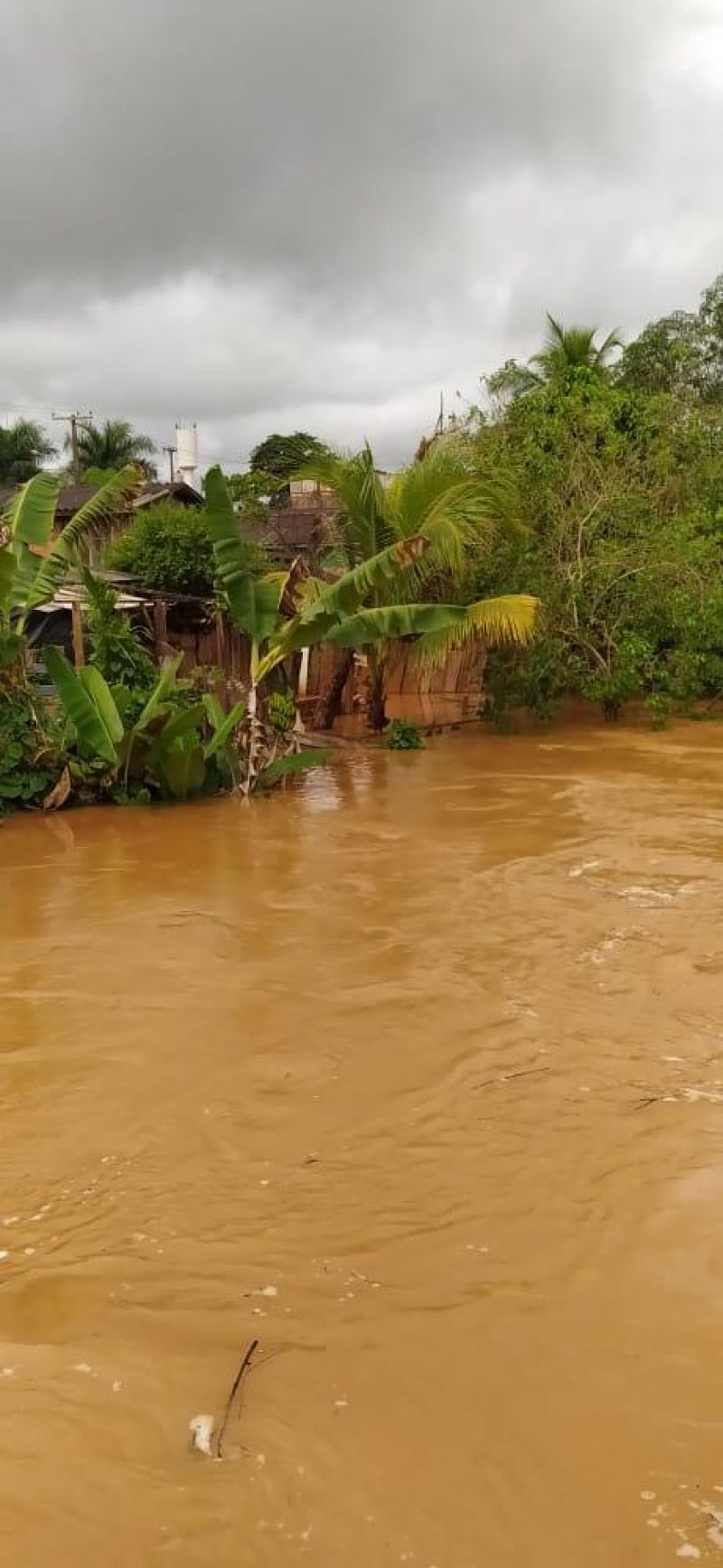 Transbordamento do Rio Anta já interdita vias e invade residências em Rolim de Moura; veja fotos Transbordamento do Rio Anta já interdita vias e invade residências em Rolim de Moura; veja fotos