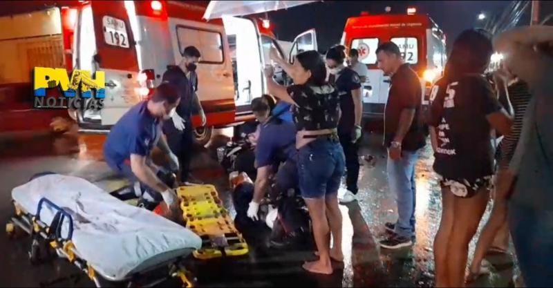 Câmera de segurança registra momento de grave acidente que deixou um morto em Porto Velho; Motorista fugiu sem prestar socorro, mas foi localizado e preso