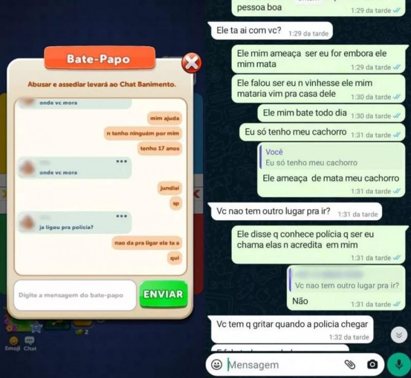 Adolescente pede socorro em jogo online após ser agredida pelo namorado: Adolescente pede socorro em jogo online após ser agredida pelo namorado: