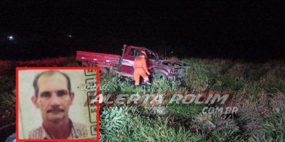 Atualizada: Motorista morre após capotar caminhonete na RO 479 em Rolim de Moura