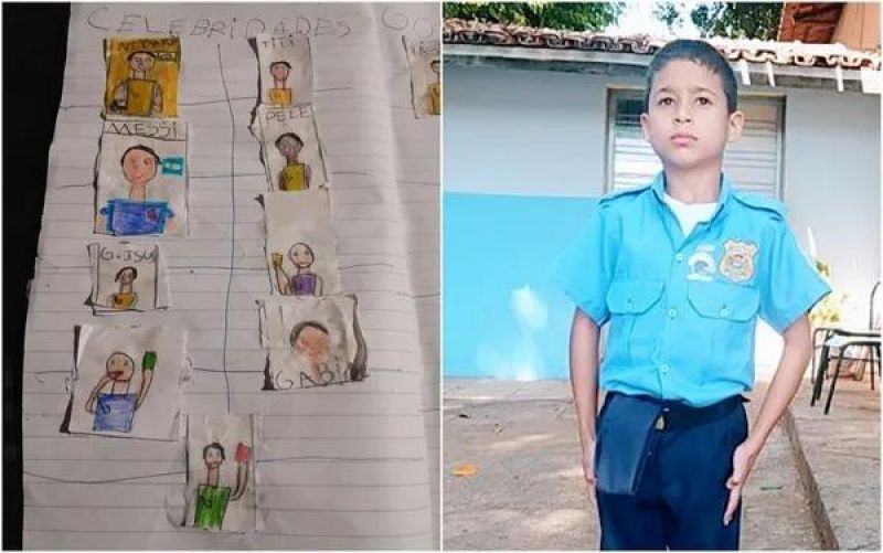Sem dinheiro para comprar figurinhas, menino faz o seu próprio álbum da Copa do Mundo Sem dinheiro para comprar figurinhas, menino faz o seu próprio álbum da Copa do Mundo