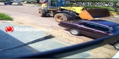 Trator destrói carro de colecionador e funcionário da prefeitura foge; veja o vídeo