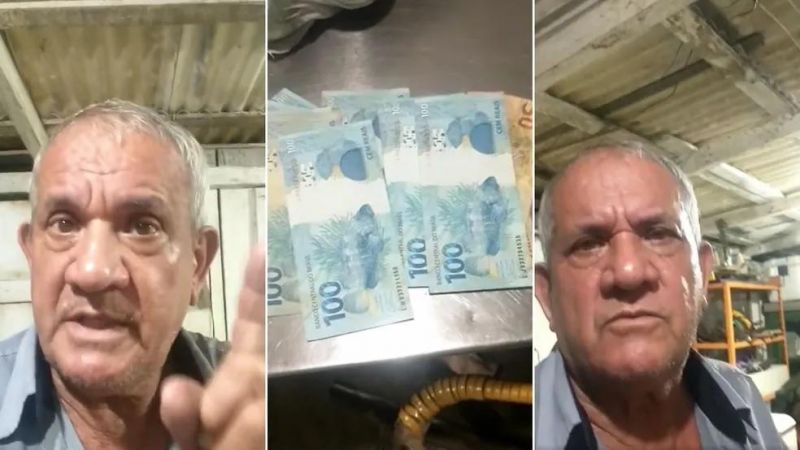 Homem encontra quase R$ 7 mil em sacolas com bananas e devolve para dona: Homem encontra quase R$ 7 mil em sacolas com bananas e devolve para dona: