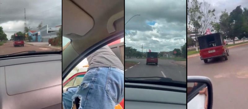 Intolerância: Idoso é seguido por dois homens de carro por carregar bandeira do PT em Rolim de Moura; vídeo Intolerância: Idoso é seguido por dois homens de carro por carregar bandeira do PT em Rolim de Moura; vídeo