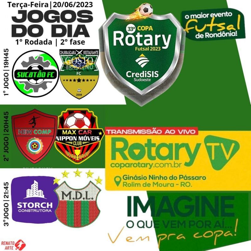 2ª Fase da 33ª Copa Rotary/CrediSIS Sudoeste de futsal começa nesta terça, 20, com equipes em busca da classificação para final 2ª Fase da 33ª Copa Rotary/CrediSIS Sudoeste de futsal começa nesta terça, 20, com equipes em busca da classificação para final