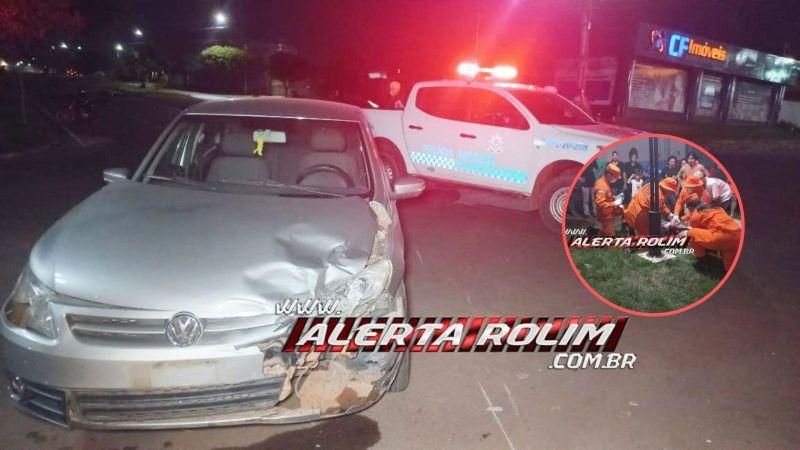 Motociclista sofreu fratura na perna ao ser atingido por carro em Rolim de Moura Motociclista sofreu fratura na perna ao ser atingido por carro em Rolim de Moura