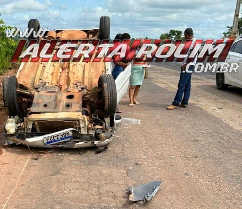 Mais um capotamento é registrado na RO-383, em Santa Luzia Mais um capotamento é registrado na RO-383, em Santa Luzia