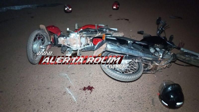 Colisão entre duas motos deixou três pessoas feridas, em Rolim de Moura Colisão entre duas motos deixou três pessoas feridas, em Rolim de Moura