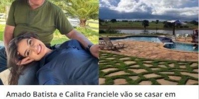 Amado Batista e Calita Franciele vão se casar em fazenda do cantor, avaliada em R$ 350... Amado Batista e Calita Franciele vão se casar em fazenda do cantor, avaliada em R$ 350...