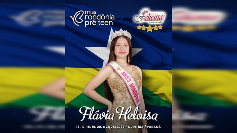 Miss Rondônia Teen Pré vai disputar o título de Miss Brasil Pré Teen 2025 Miss Rondônia Teen Pré vai disputar o título de Miss Brasil Pré Teen 2025