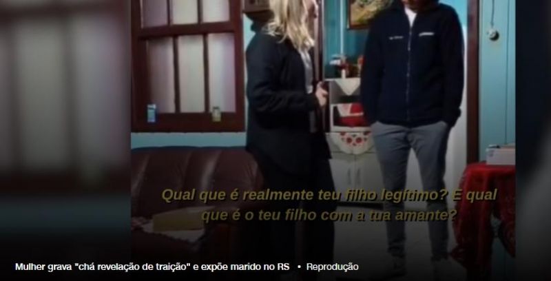 "Já trouxe ela dentro dessa casa", diz mulher em "chá revelação da traição" "Já trouxe ela dentro dessa casa", diz mulher em "chá revelação da traição"