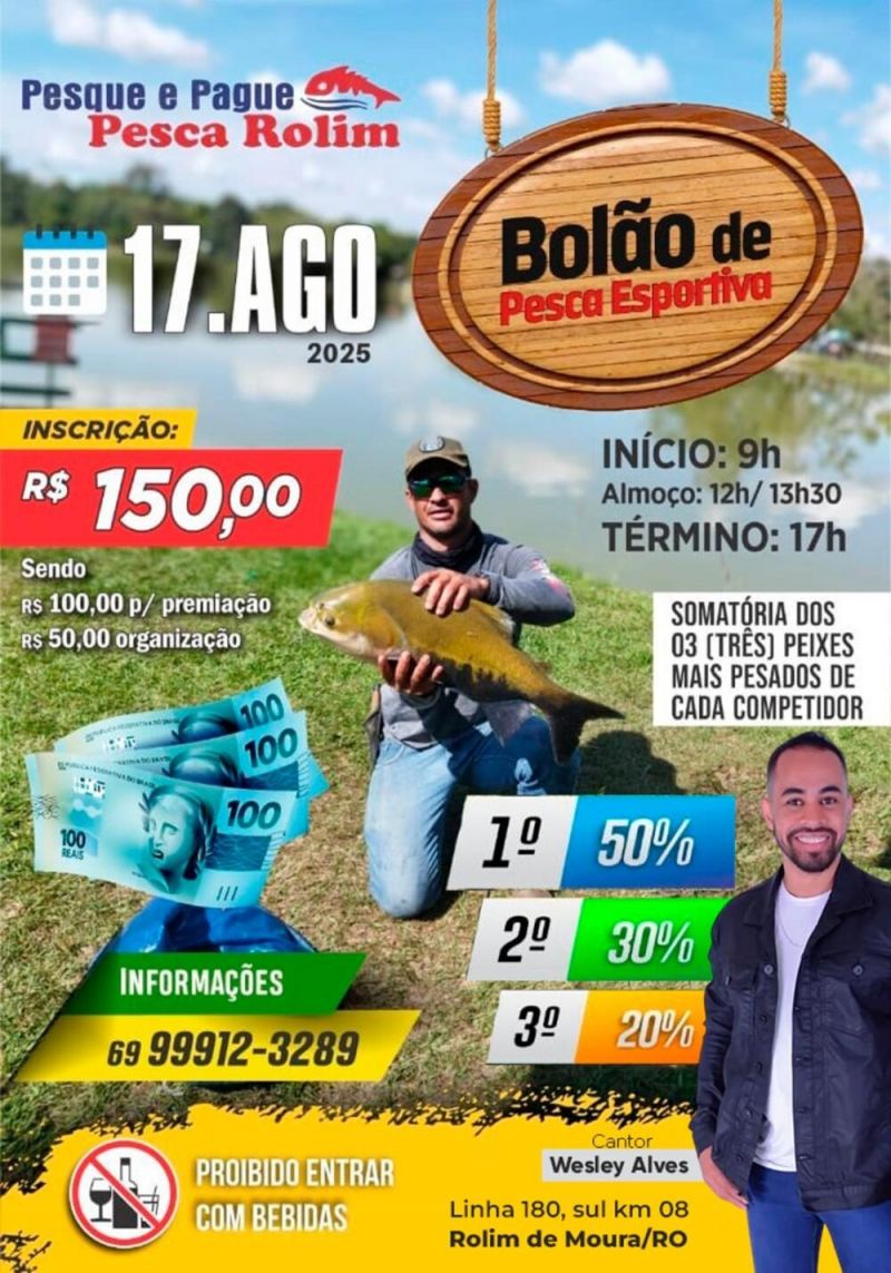 PESCA ROLIM promove bolão de pesca esportiva no próximo domingo, dia 17. PESCA ROLIM promove bolão de pesca esportiva no próximo domingo, dia 17.