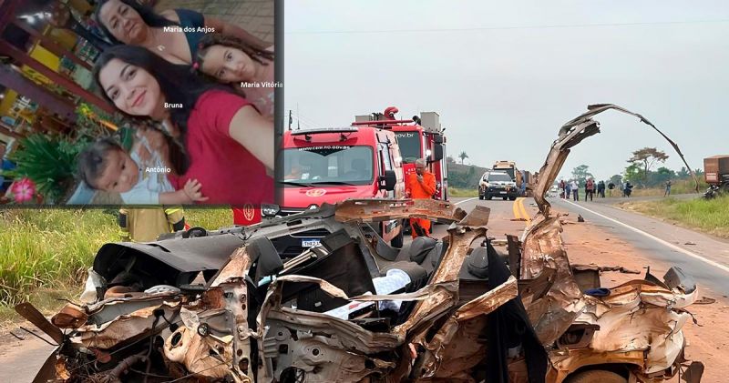 Todas as vitimas fatais da tragédia de sábado na BR-364 eram da mesma família Todas as vitimas fatais da tragédia de sábado na BR-364 eram da mesma família