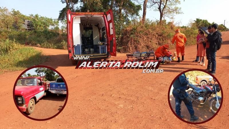 Acidente de trânsito envolvendo carro e moto deixou uma pessoa ferida nesta manhã, em Rolim de Moura Acidente de trânsito envolvendo carro e moto deixou uma pessoa ferida nesta manhã, em Rolim de Moura