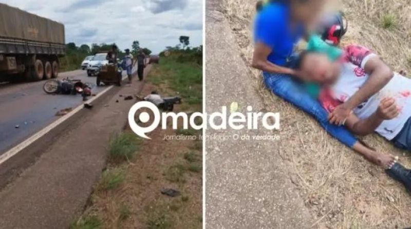 Grave acidente entre motocicletas deixa quatro feridos em estado gravíssimo na BR-364, em Porto Velho Grave acidente entre motocicletas deixa quatro feridos em estado gravíssimo na BR-364, em Porto Velho