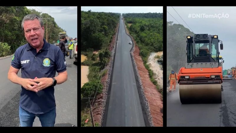 PORTO VELHO - MANAUS: Trecho crítico da rodovia BR-319 entra na fase de asfaltamento PORTO VELHO - MANAUS: Trecho crítico da rodovia BR-319 entra na fase de asfaltamento