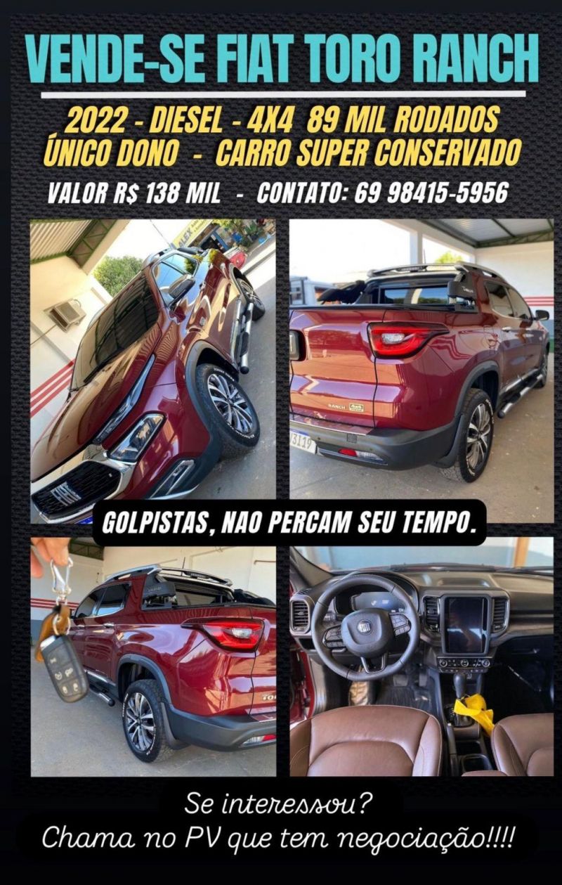 OPORTUNIDADE: FIAT TORO RANCH - 2021 / 2022 OPORTUNIDADE: FIAT TORO RANCH - 2021 / 2022