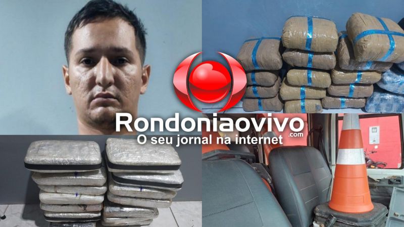 TENTOU FUGIR: Motorista de caminhão é preso com 56 quilos de drogas na BR-364 TENTOU FUGIR: Motorista de caminhão é preso com 56 quilos de drogas na BR-364