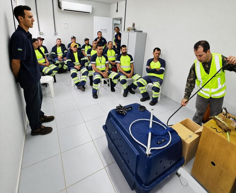 Treinamento capacita operadores viários para manejo de fauna na BR-364 Treinamento capacita operadores viários para manejo de fauna na BR-364