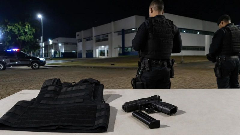 Força Tática prende suspeito de roubar vigilante da UNIR e recupera arma e colete Força Tática prende suspeito de roubar vigilante da UNIR e recupera arma e colete