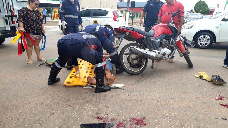  Motociclista tem membro amputado em gravíssimo acidente com ciclista