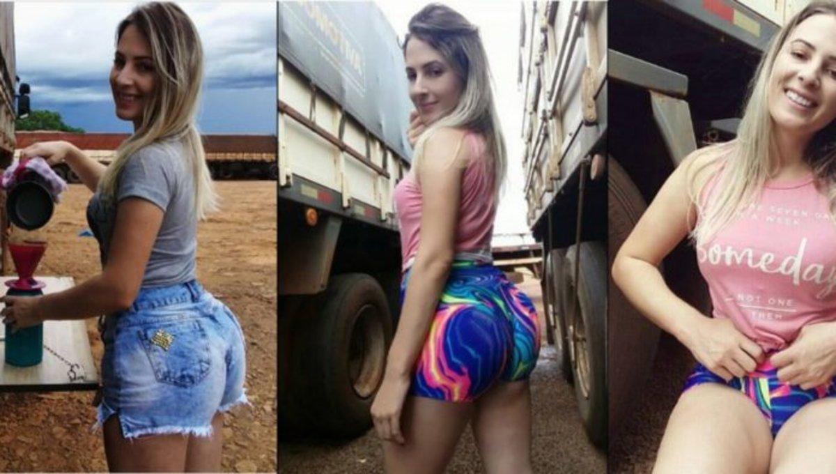 Vídeo e Fotos sensuais da musa dos caminhoneiros bomba na web