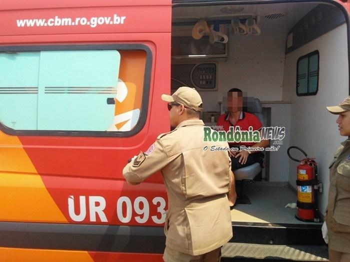 Rolim de Moura- Quatro pessoas são socorridas após capotamento entre dois carros na RO 010 na entrada da linha 204