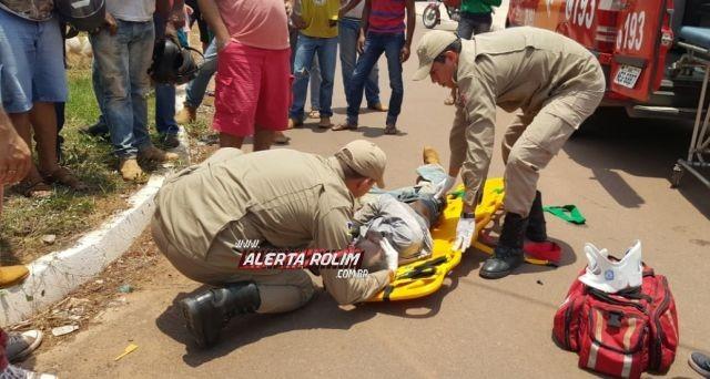 Rolim de Moura – Motociclista fica gravemente ferido ao ser atingido por camionete no cruzamento da Rua Barão de Melgaço com Avenida São Paulo Rolim de Moura – Motociclista fica gravemente ferido ao ser atingido por camionete no cruzamento da Rua Barão de Melgaço com Avenida São Paulo