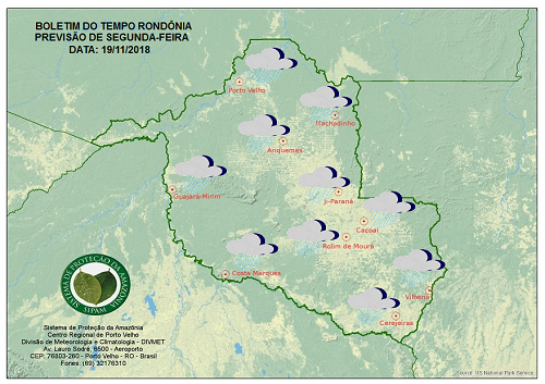 PREVISÃO: Sipam prevê tempo fechado para o fim de semana em Rondônia
